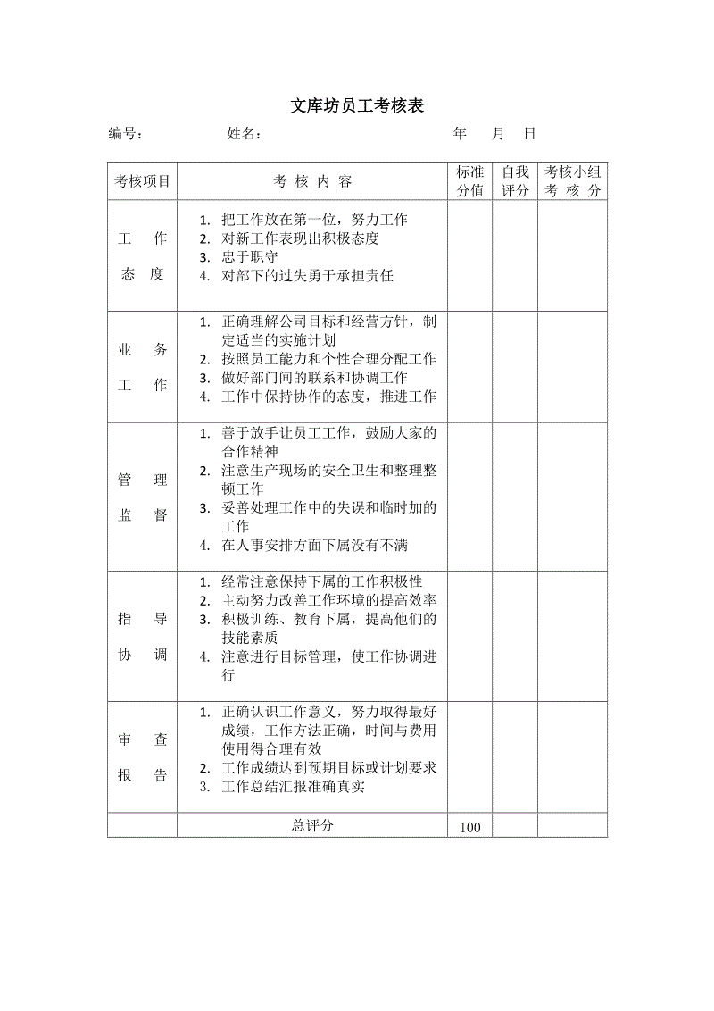 员工培训考核细则(员工培训考核细则内容)