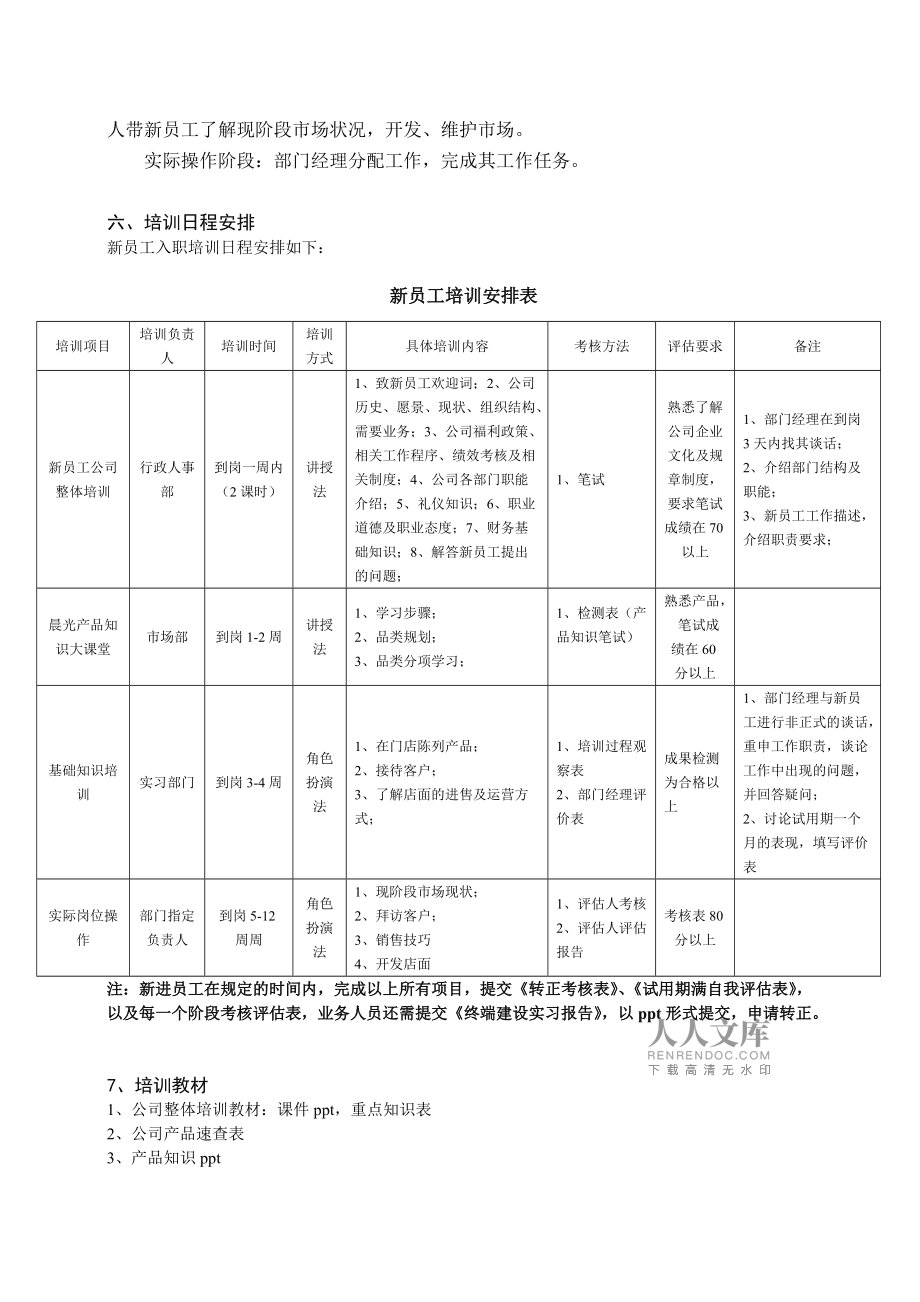 新员工入职培训计划(完整)(新员工入职培训计划方案怎么写)