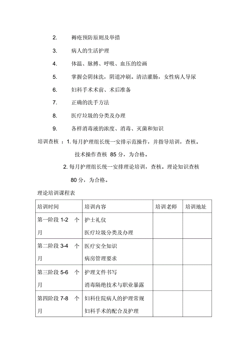 护理人员培训计划及方案(护理人员培训计划及方案范文怎么写)