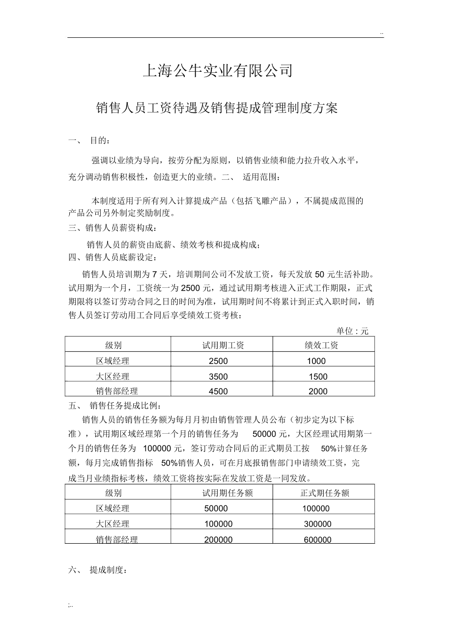 销售人员的薪资方案(销售人员的薪酬方案有哪些类型)